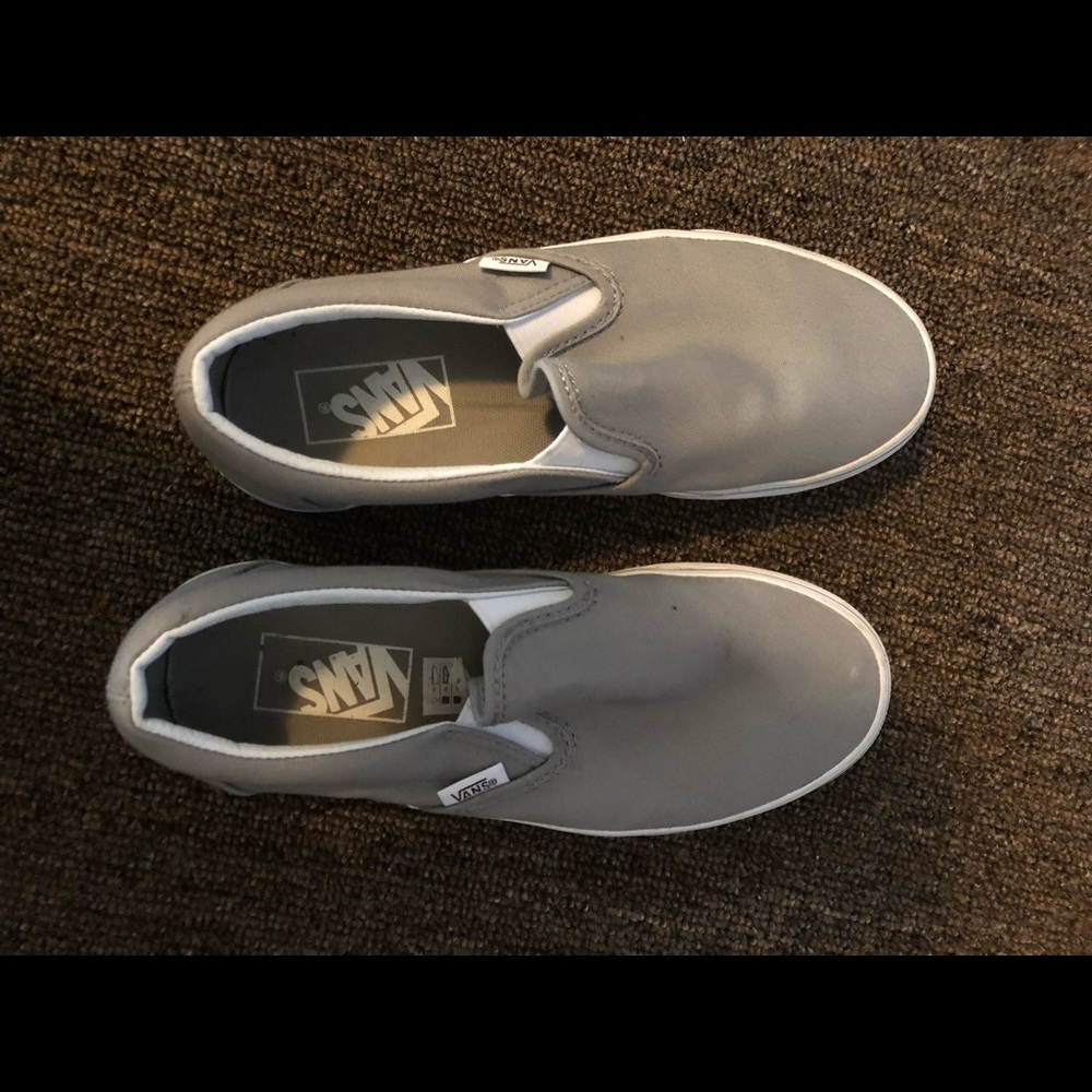 Vans Grey Slip Ons